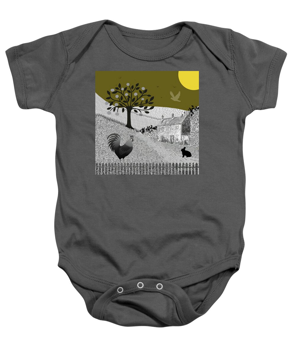 Folk Art Baby Onesie featuring the photograph Rustic Pastoral I by Jack Torcello