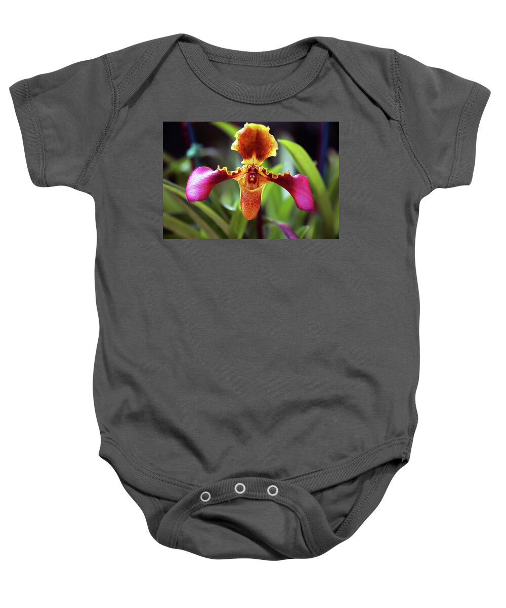 Orchid Baby Onesie featuring the photograph Sad Orchid by Anthony Jones