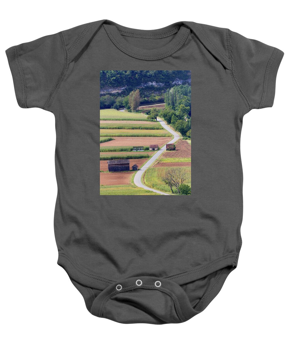 Europe Baby Onesie featuring the photograph Scenic rural France - The Lot by Seeables Visual Arts