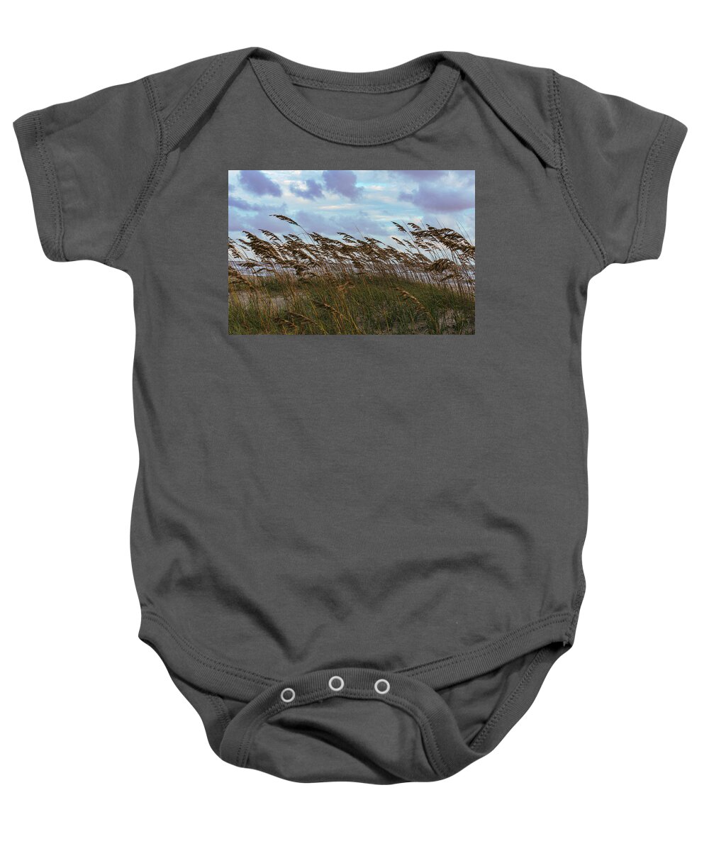 Grass Baby Onesie featuring the photograph Sea Grass by Carolyn Ricks