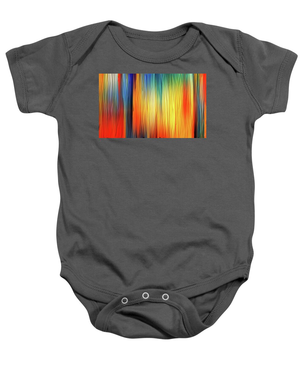 Four Seasons Baby Onesie featuring the painting Shades Of Emotion by Lourry Legarde