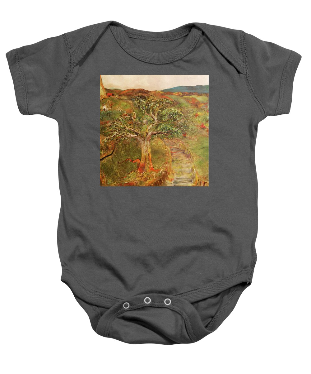 Landscape Baby Onesie featuring the painting Shenendoah Dream by Anitra Boyt