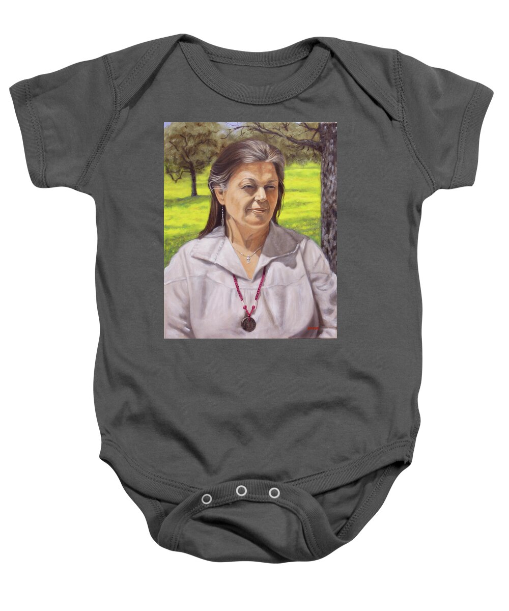 Portrait Baby Onesie featuring the painting Sky by Todd Cooper