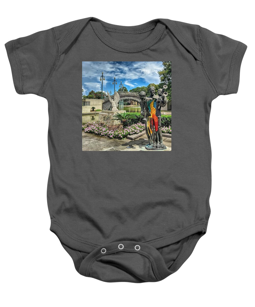 New Orleans Baby Onesie featuring the photograph Sounds of NOLA by Portia Olaughlin