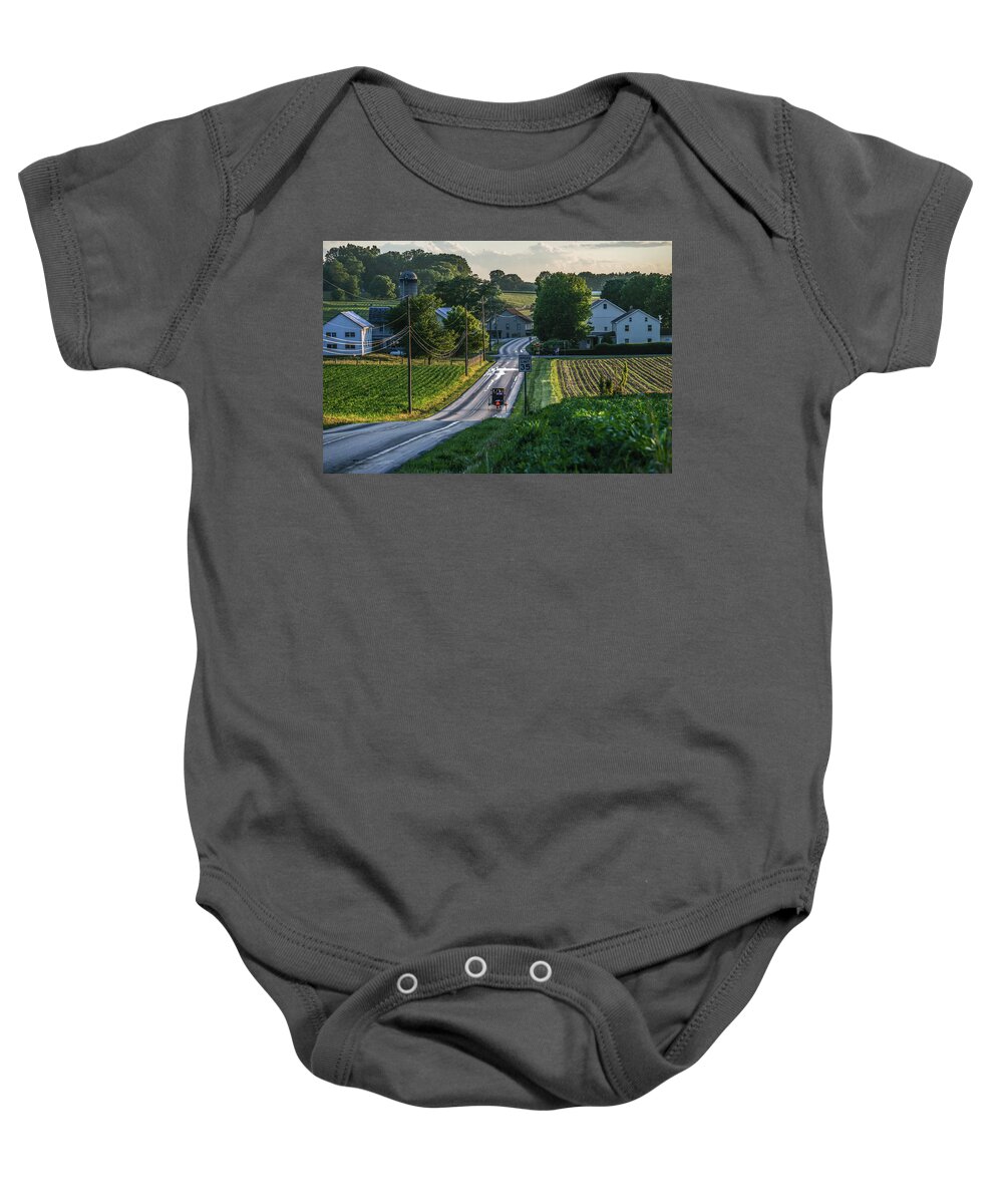 Amish Baby Onesie featuring the photograph Speed Limit by Tana Reiff