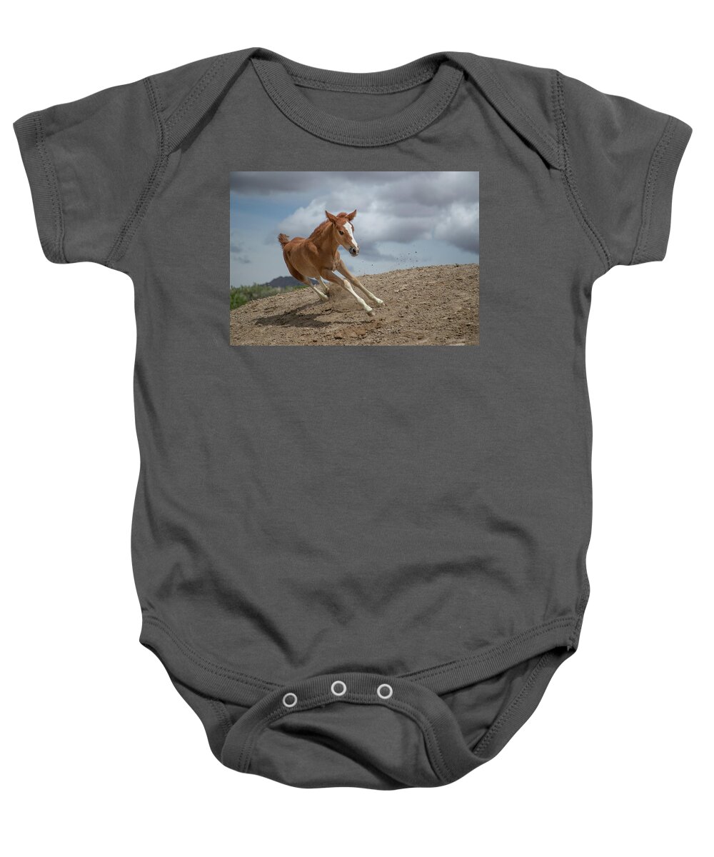Horse Baby Onesie featuring the photograph Speedster by Kent Keller