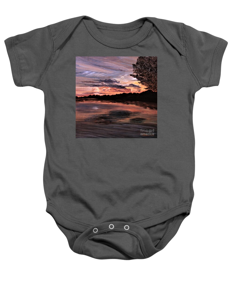 Prints Baby Onesie featuring the painting Spellbound by Barbara Donovan