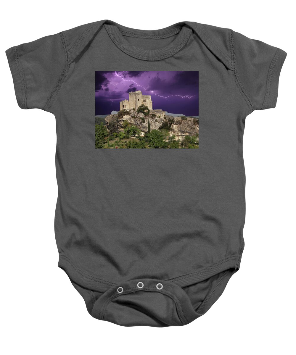 France Baby Onesie featuring the photograph Square towers of the citadel by Steve Estvanik