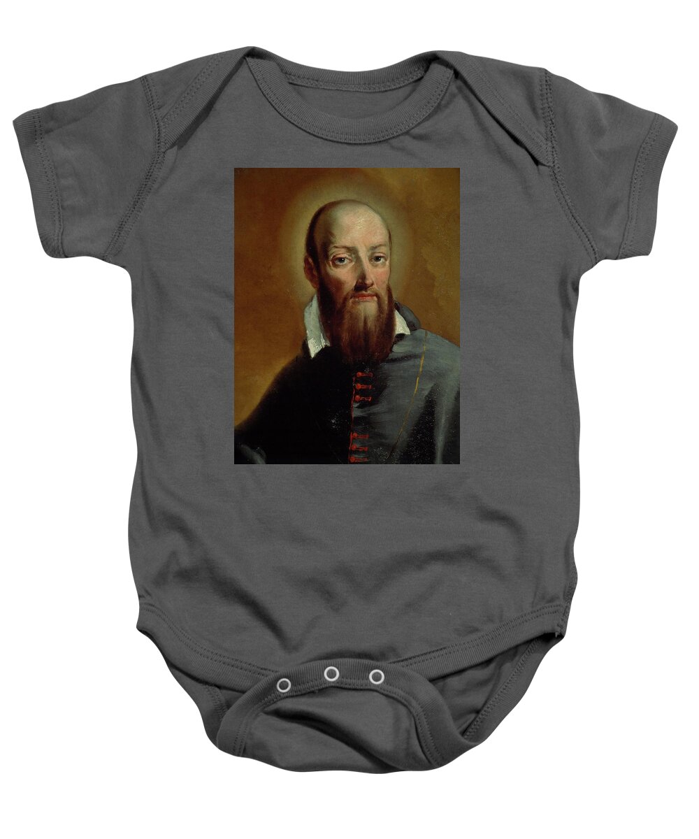 Giovanni Battista Tiepolo Baby Onesie featuring the painting St Francis of Sales. GIOVANNI BATTISTA TIEPOLO . by Giambattista Tiepolo -1696-1770-