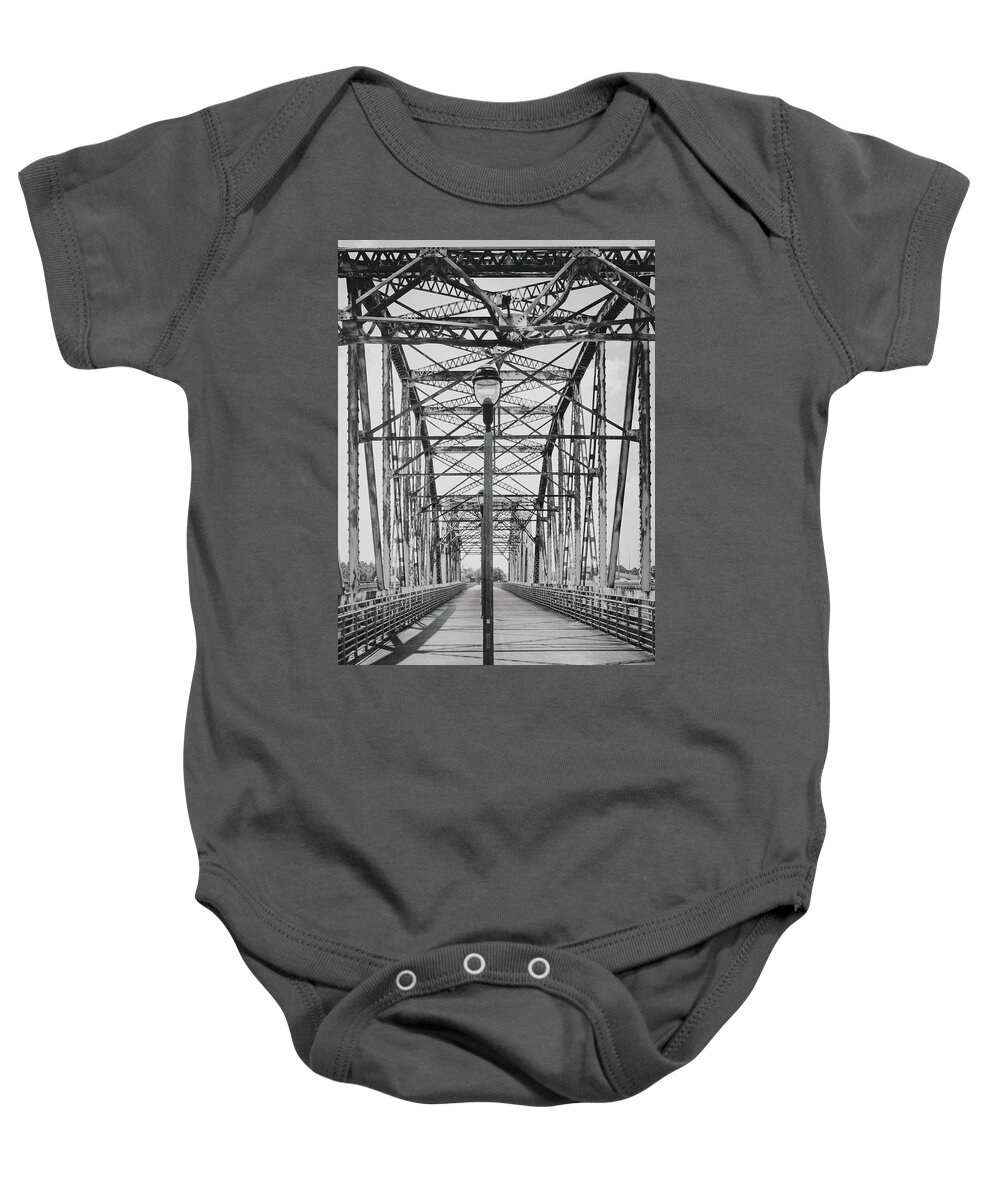 Photograph Baby Onesie featuring the photograph Steel Bridge by Kelly Thackeray