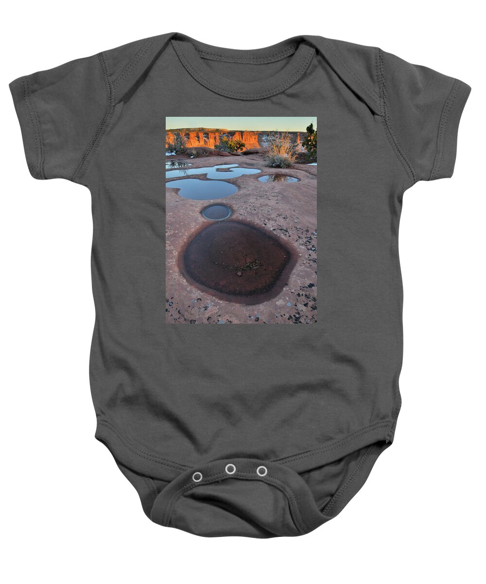 Canyonlands National Park Baby Onesie featuring the photograph Stepping Pools at Green River Overlook by Ray Mathis