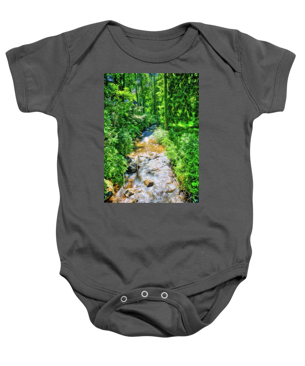 Wv Baby Onesie featuring the photograph Stream in WV by Jonny D