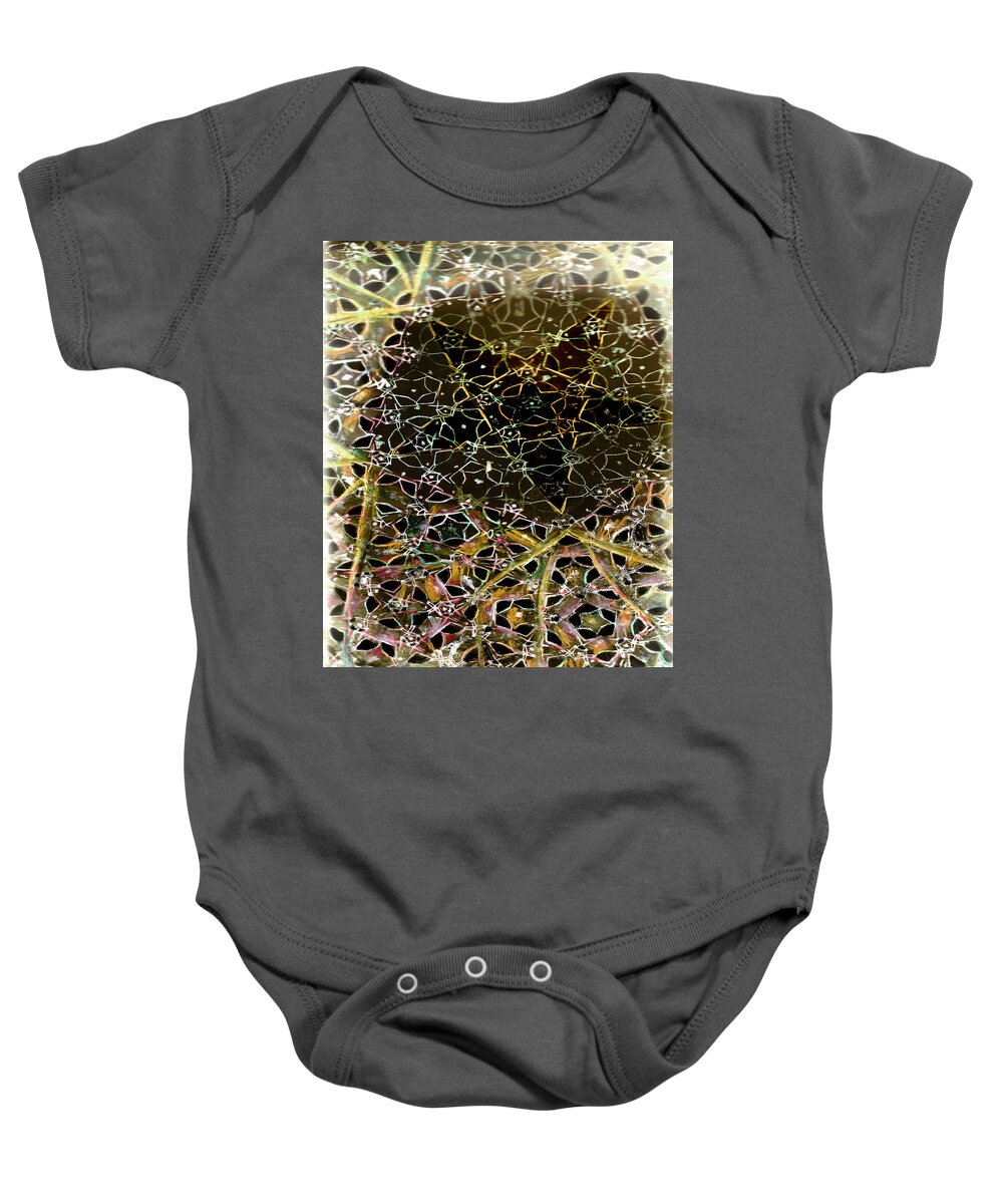 Regular Aperiodic Tessellation Baby Onesie featuring the painting Tela 2 by Jeremy Robinson