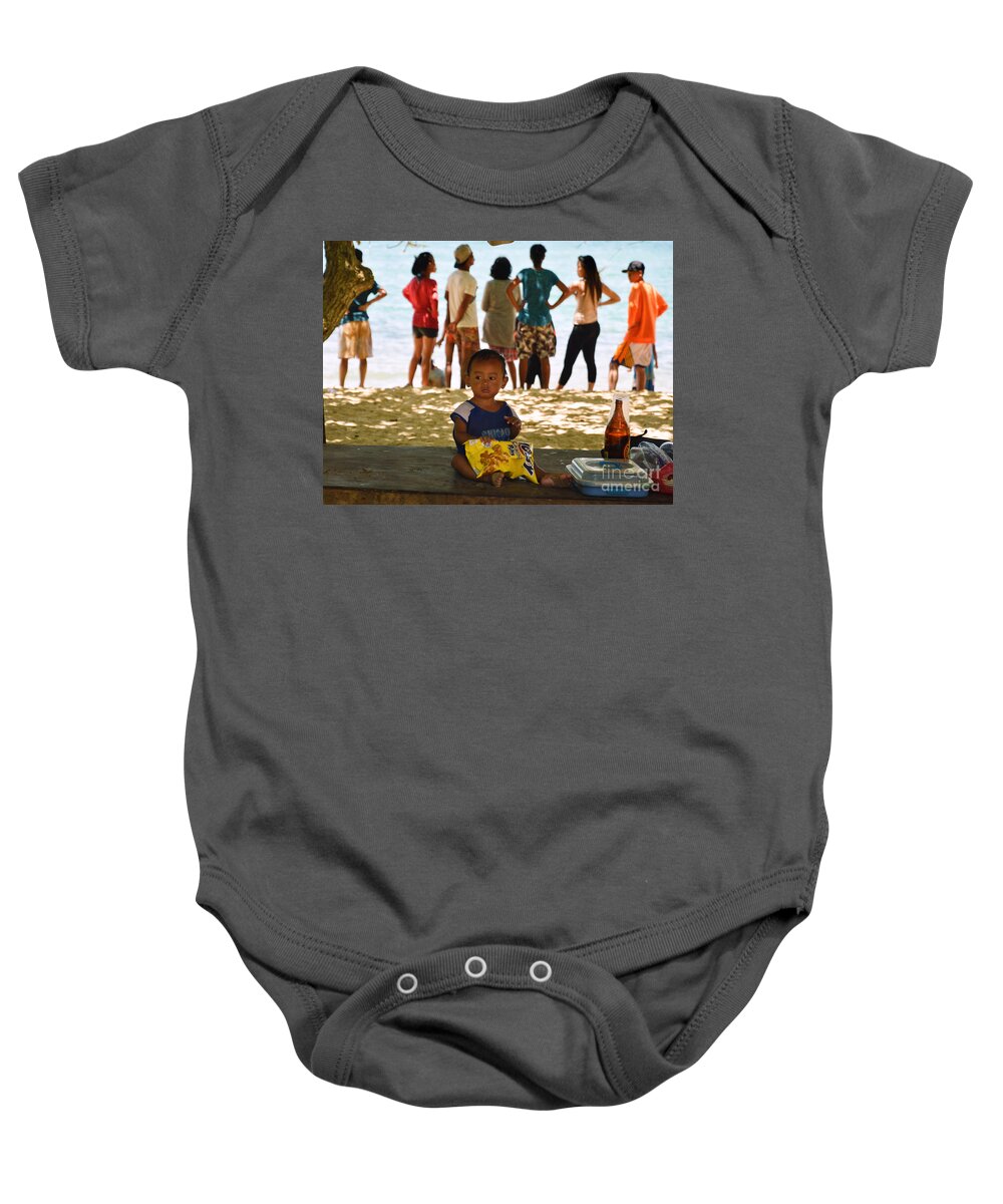 Child Baby Onesie featuring the photograph The adult child by Yavor Mihaylov