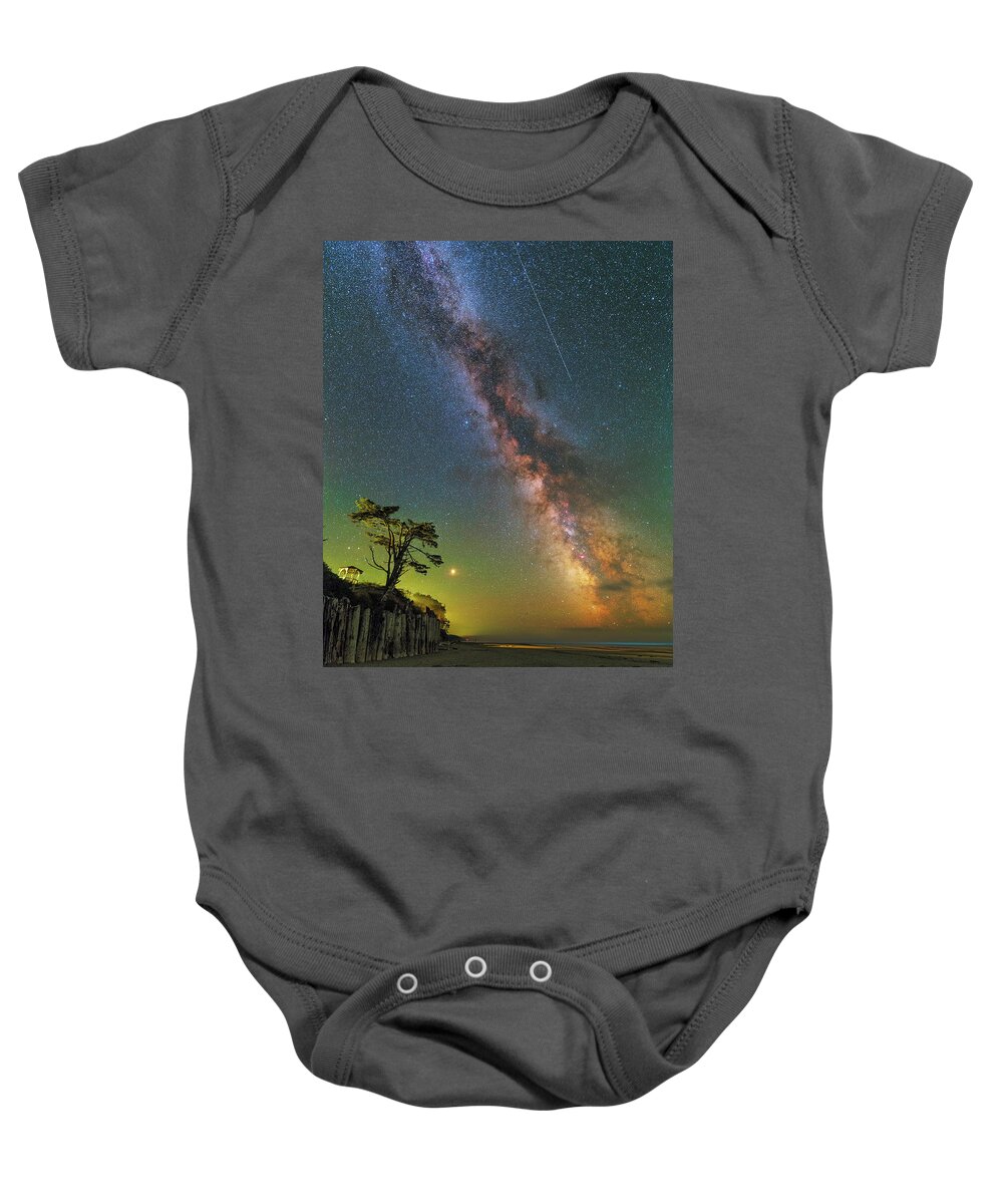 Astronomy Baby Onesie featuring the photograph The Beach by Ralf Rohner