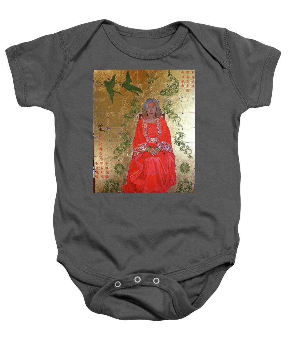 Chineseart Baby Onesie featuring the painting The Chinese Empress by Thu Nguyen