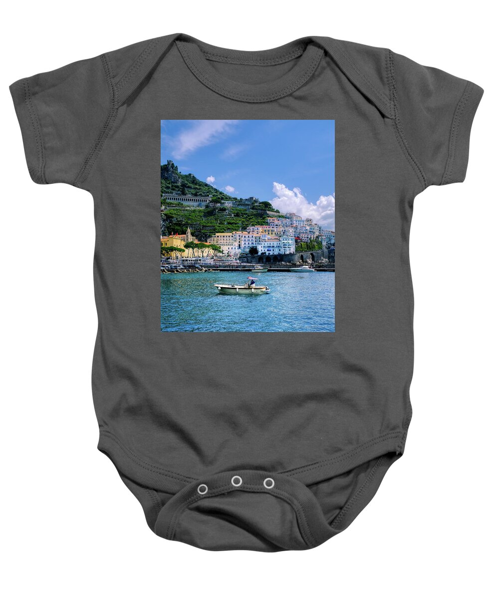 Photos Of Amalfi Coast Baby Onesie featuring the photograph The Colorful Amalfi Coast by Robert Bellomy