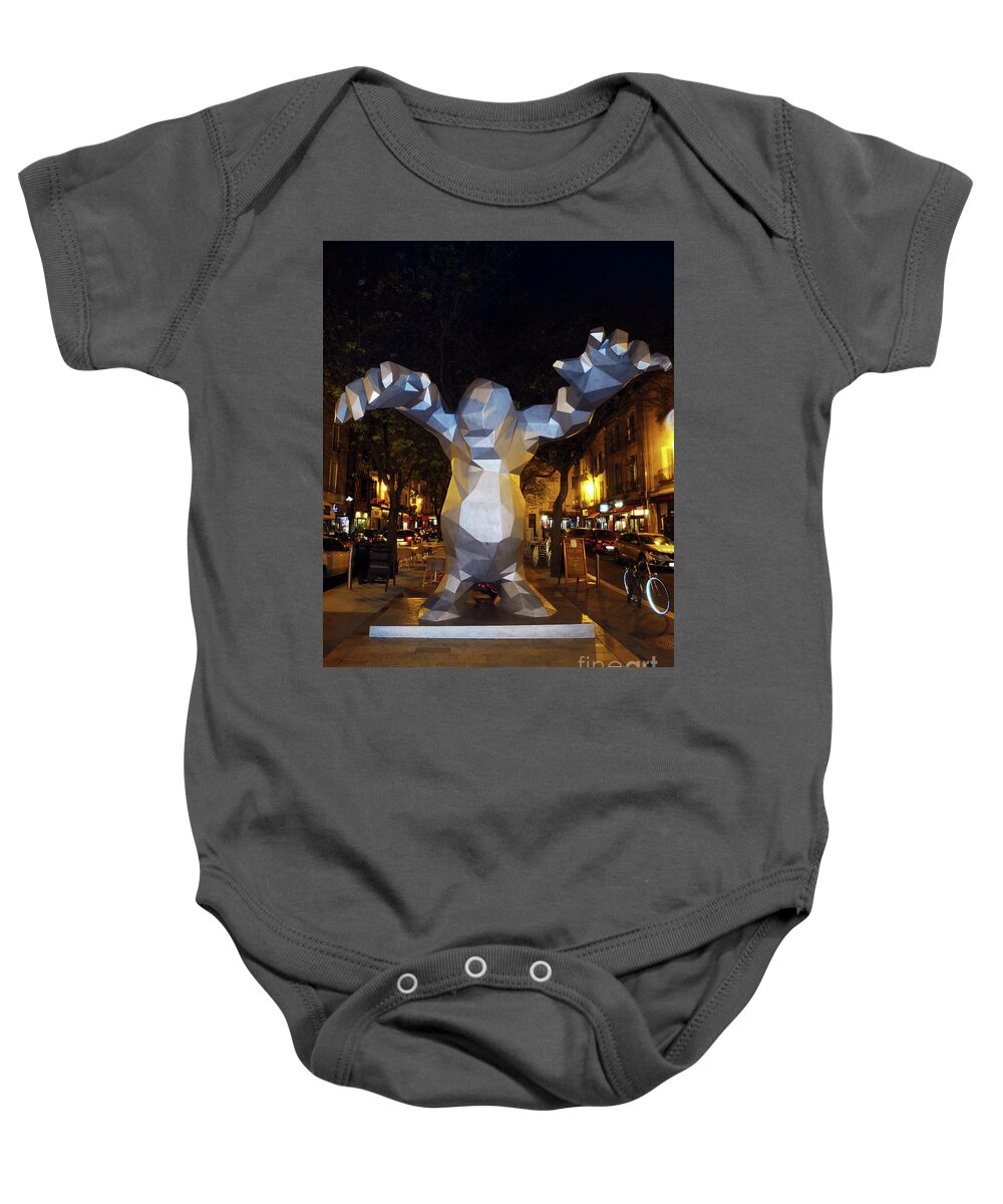 Statue Baby Onesie featuring the photograph The Elusive Monster of Tours by Rick Locke - Out of the Corner of My Eye