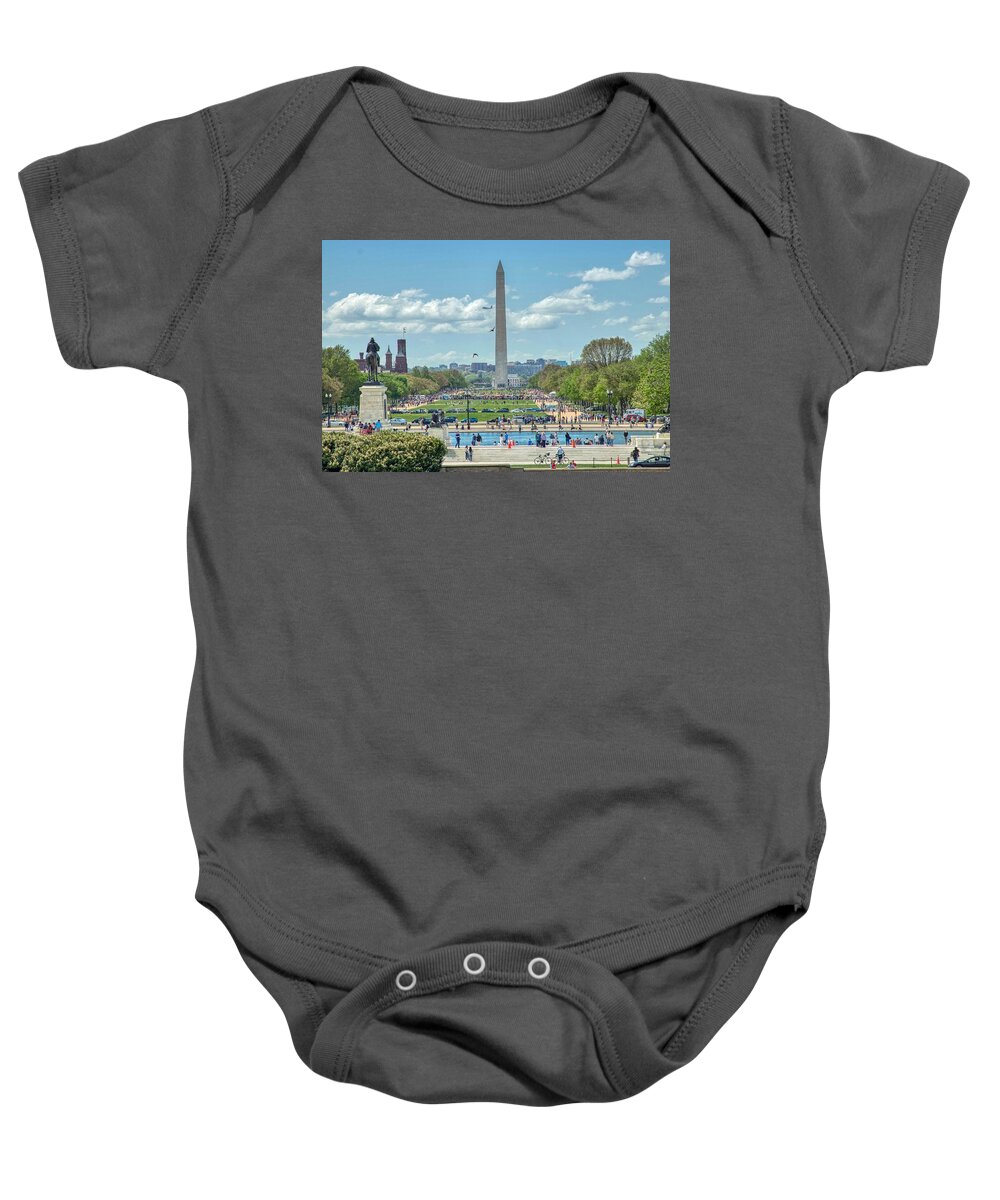 Washington Monument Baby Onesie featuring the photograph The Mall by Dana Foreman
