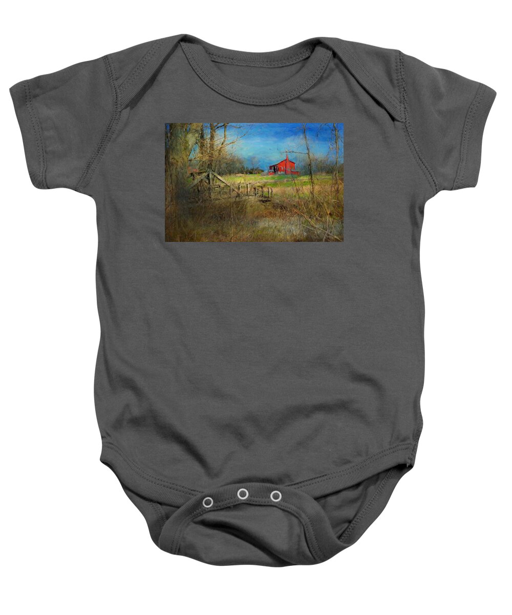  Baby Onesie featuring the photograph The Other Side of the Creek by Jack Wilson