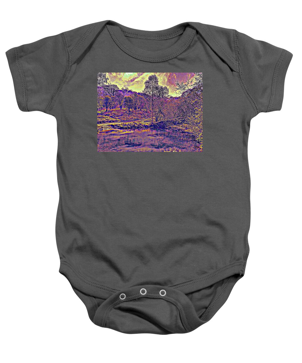 Twilight Baby Onesie featuring the photograph The Pond At Twilight by VIVA Anderson