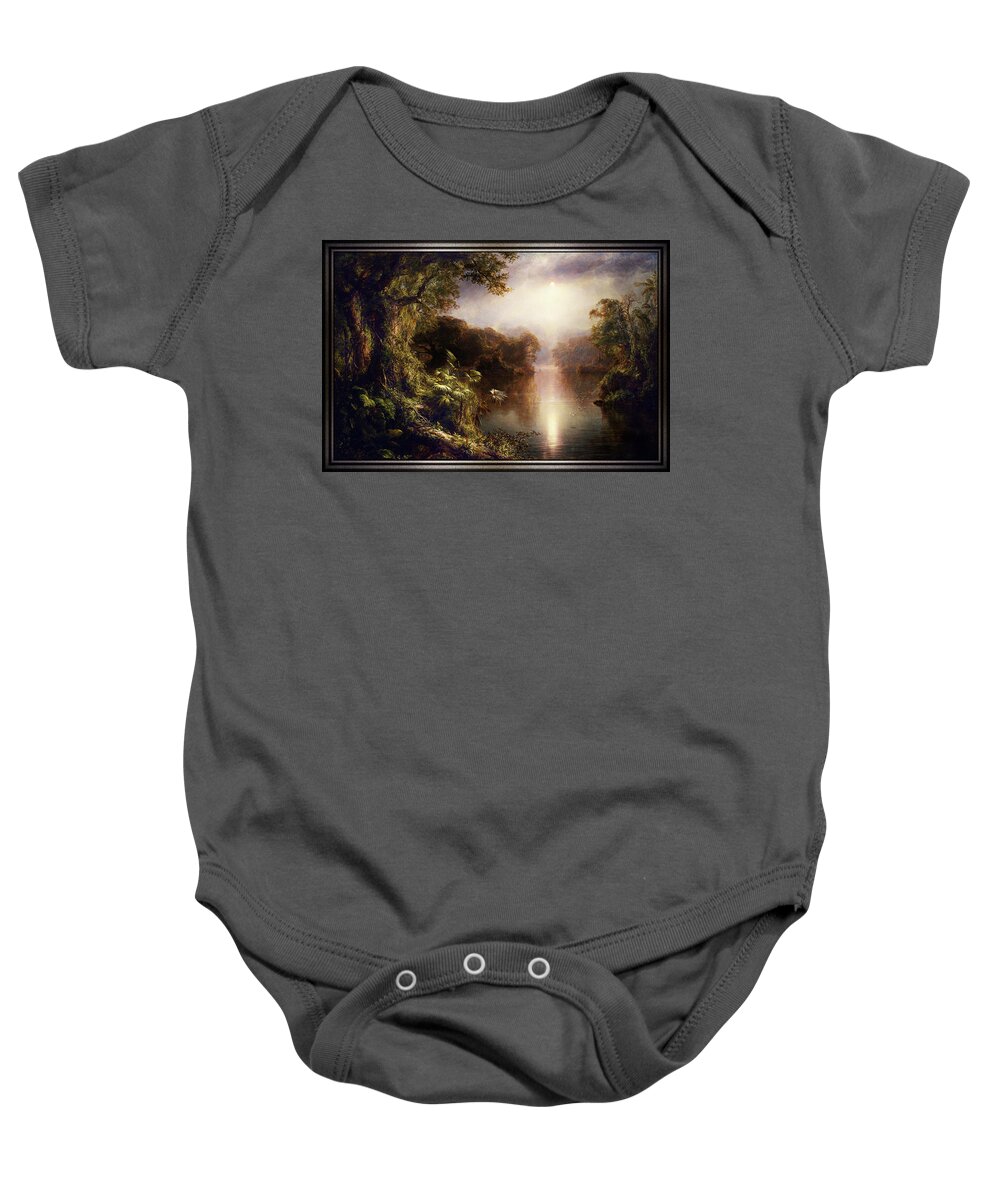 The River Of Light Baby Onesie featuring the painting The River of Light by Frederic Edwin Church by Rolando Burbon