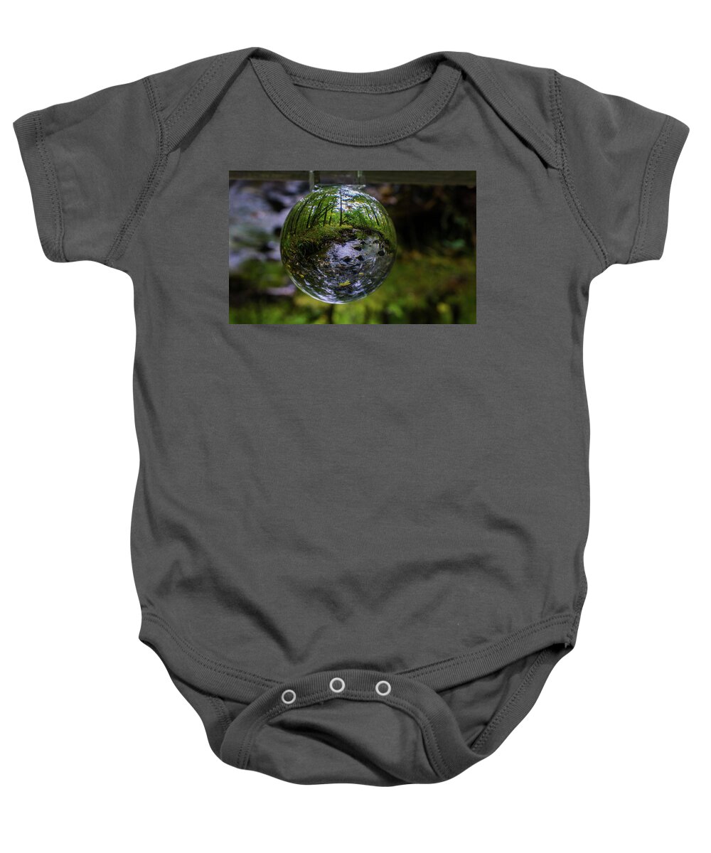 River Baby Onesie featuring the photograph The River Runs Through It by Linda Howes