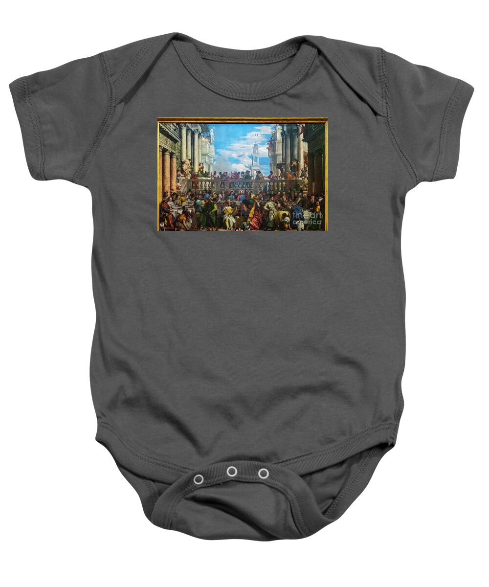 Wayne Moran Photography Baby Onesie featuring the photograph The Spectacular Wedding at Cana Paolo Veronese Louvre Paris France by Wayne Moran