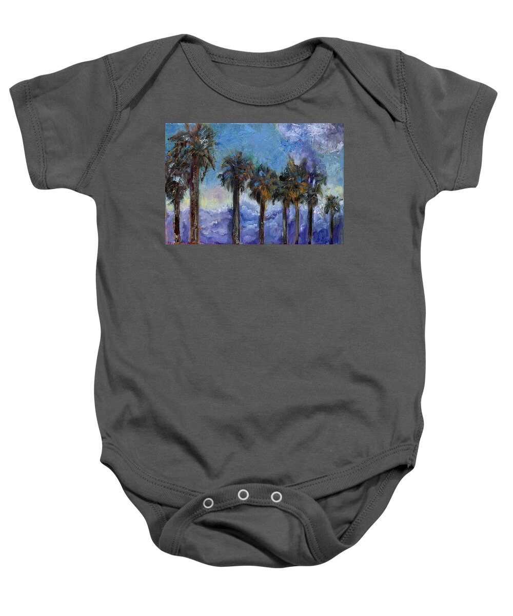 Melissa A. Torres Baby Onesie featuring the painting There they Stand by Melissa Torres