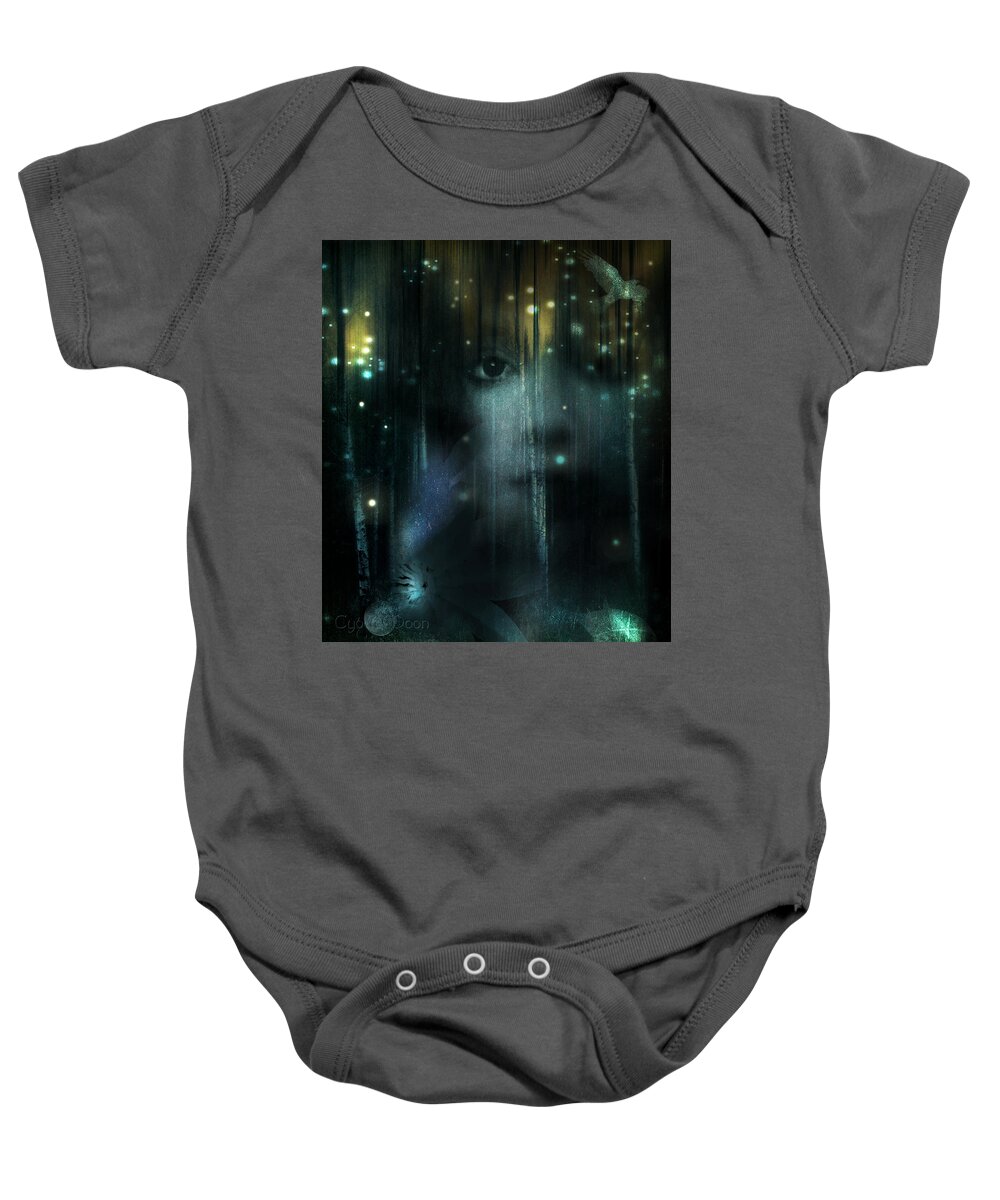  Baby Onesie featuring the photograph Though The Bird Is On The Wing by Cybele Moon