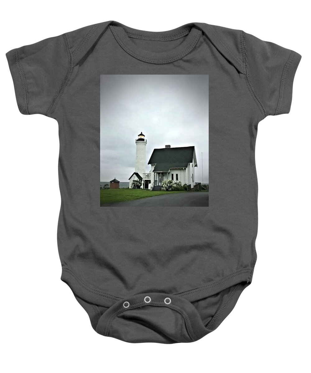 Lighthouse Baby Onesie featuring the photograph Tibbetts Point by Michael Lang