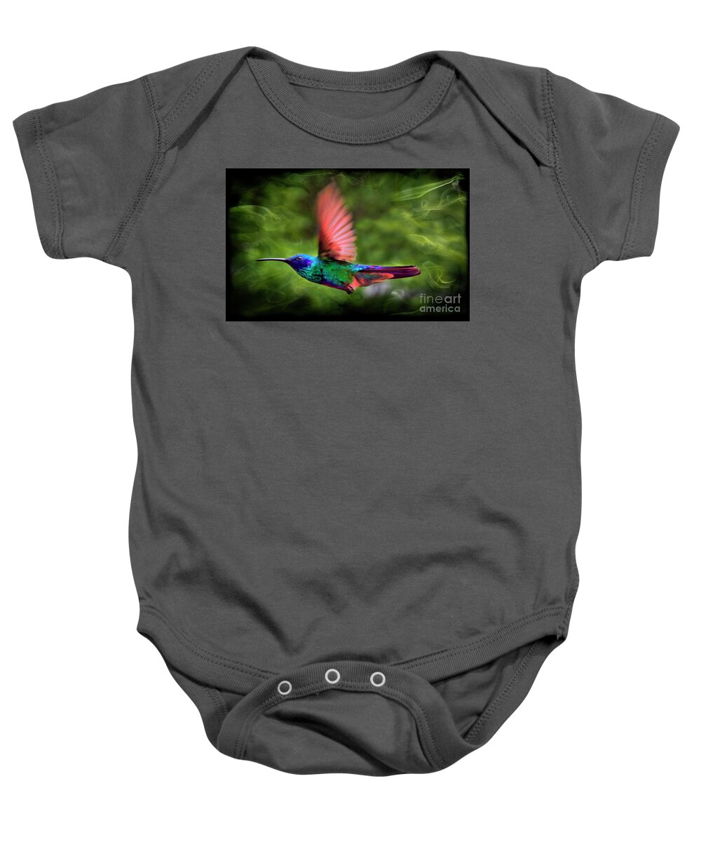 Invisible Baby Onesie featuring the photograph Tom Thumb On The Fly by Al Bourassa
