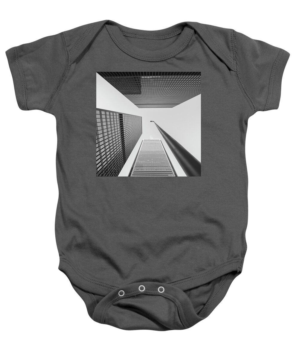 Abstract Baby Onesie featuring the photograph Toronto - Dominion Centre Flagpole by Rick Shea