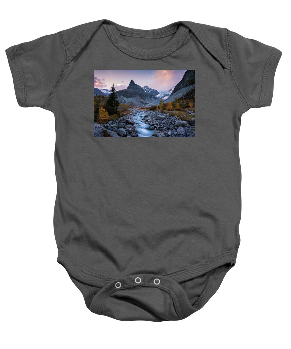 Water Baby Onesie featuring the photograph Toward the giant by Dominique Dubied