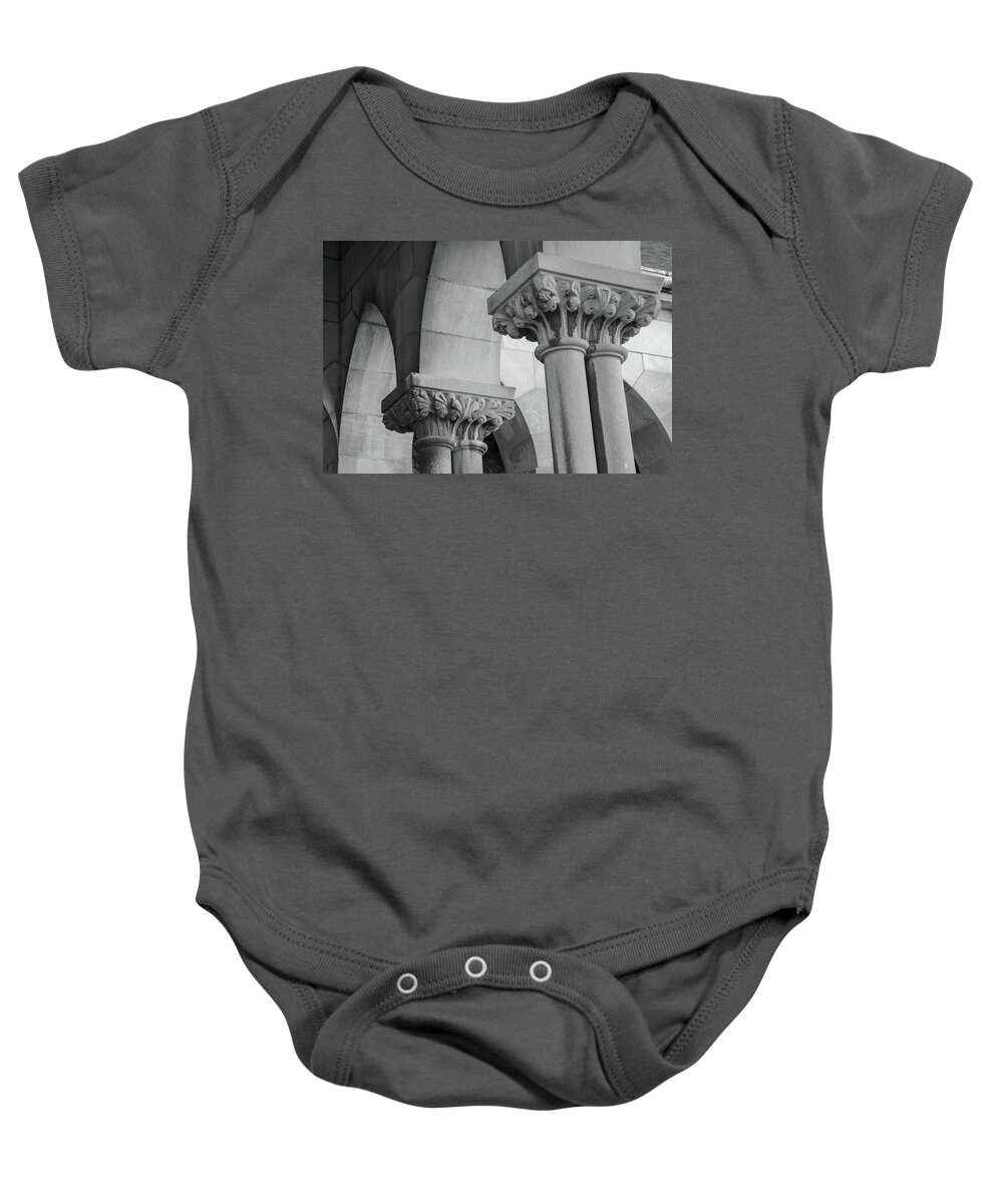 Architecture Baby Onesie featuring the photograph Tower of Strength by Mary Anne Delgado