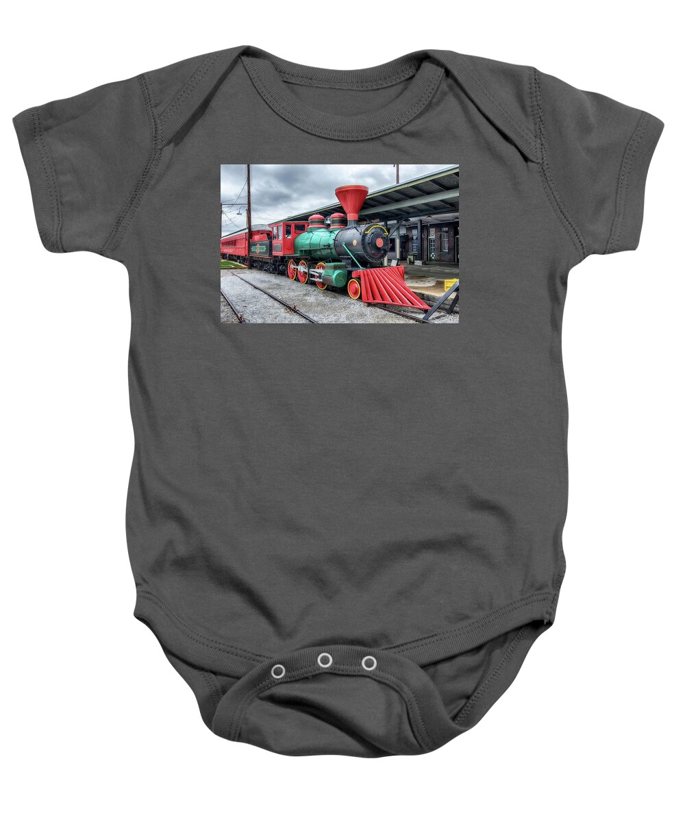Train Baby Onesie featuring the photograph Track 29 by Susan Rissi Tregoning