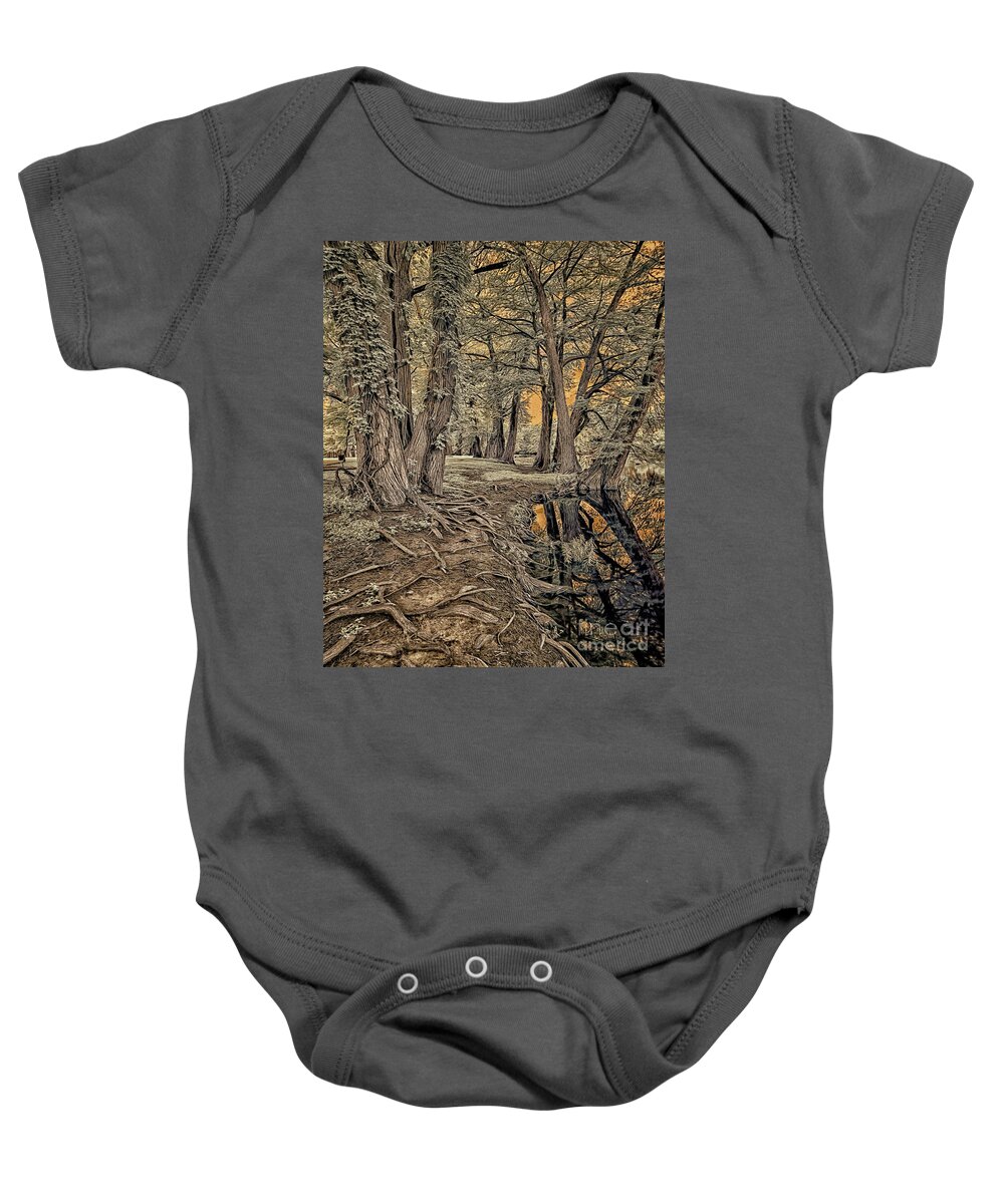 Top Artist Baby Onesie featuring the photograph Trees on the Guadalupe Infrared by Norman Gabitzsch