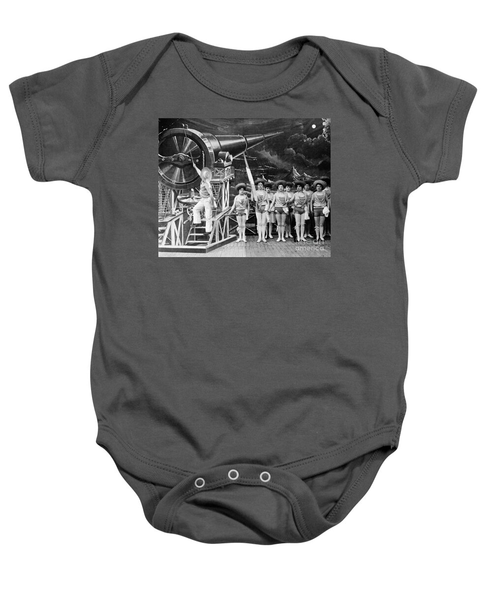 1902 Baby Onesie featuring the photograph Trip to the Moon by Granger