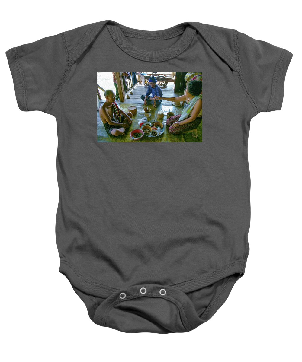 Ban Pho Baby Onesie featuring the photograph Try this rat its delicious by Jeremy Holton
