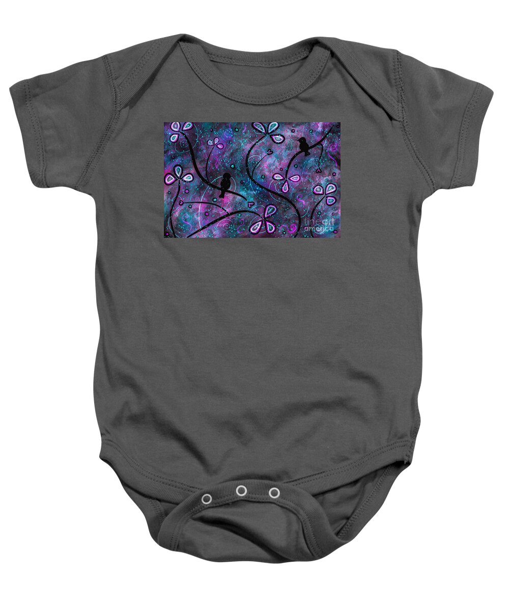 Valentine Baby Onesie featuring the digital art Twilight Love by Laurie's Intuitive