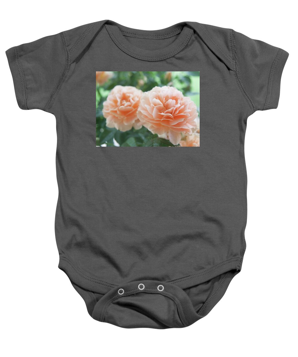 Peaches Baby Onesie featuring the photograph Two Peachy by Shirley Heier