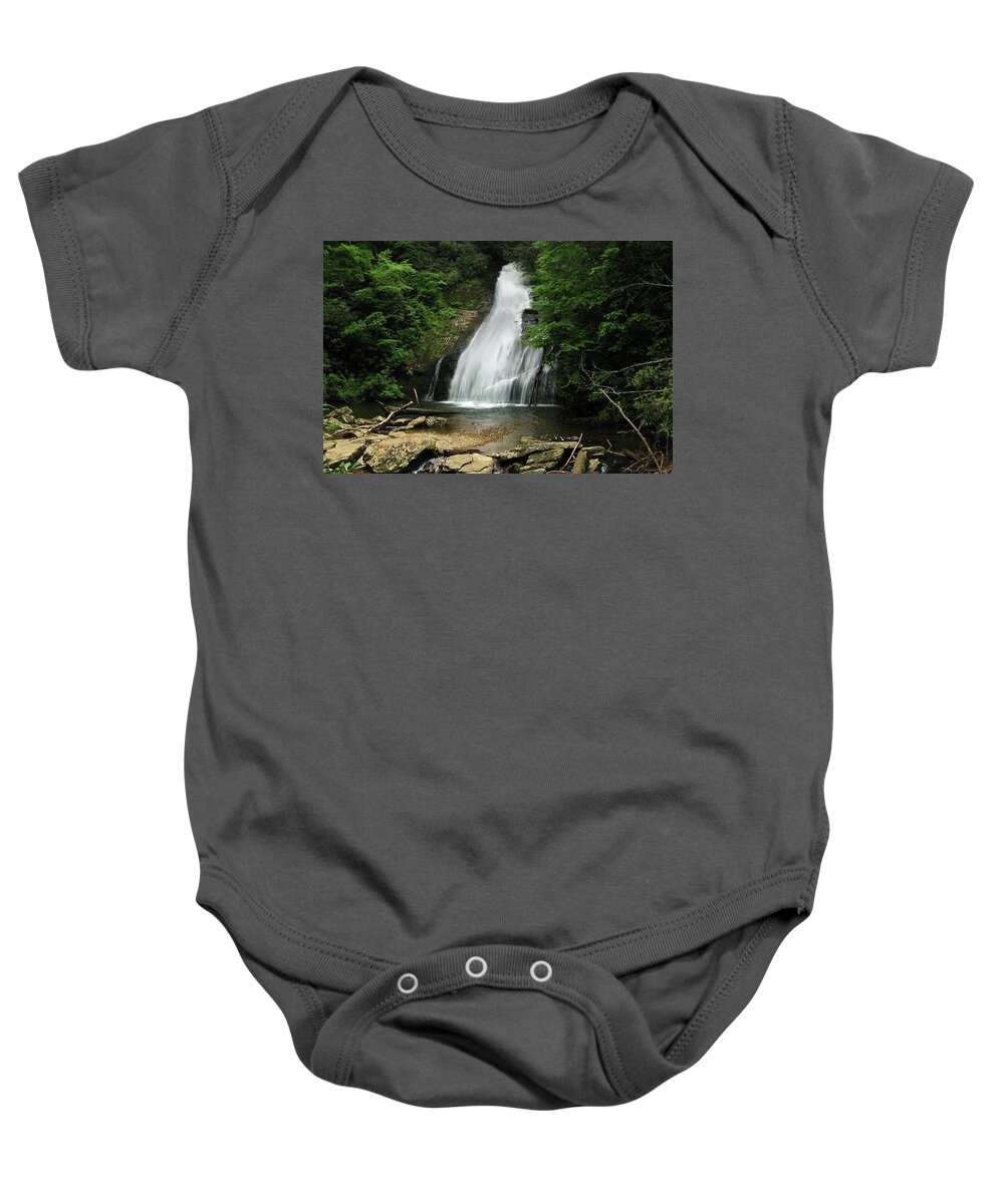 Helton Creek Falls Baby Onesie featuring the photograph Upper Helton Creek Falls by Joe Duket