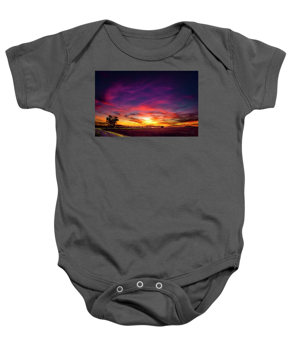 Valentines Day Baby Onesie featuring the photograph Valentine Sunset by Brian Tada