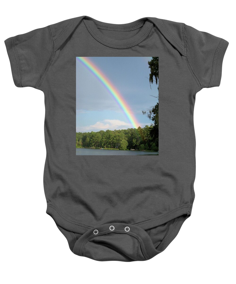 Rainbows Baby Onesie featuring the photograph Vibrant Promise by Karen Stansberry