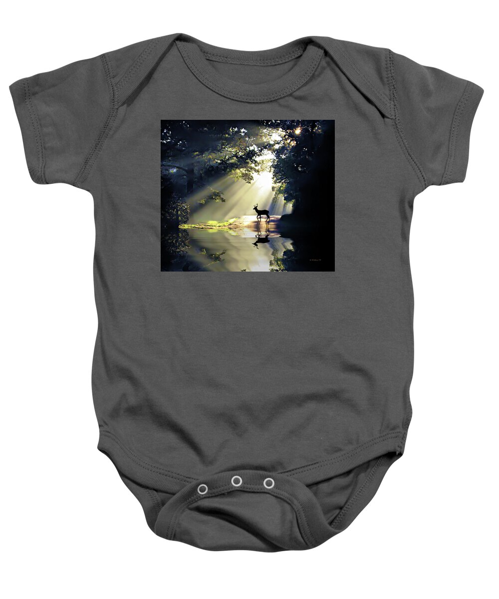 2d Baby Onesie featuring the photograph Wake Up Deer by Brian Wallace