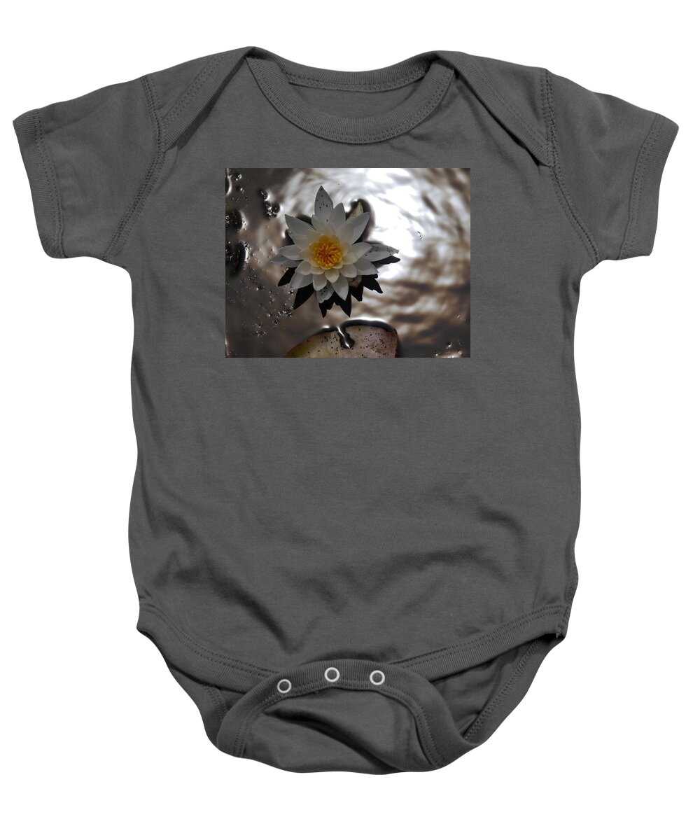 Jane Ford Baby Onesie featuring the photograph Water lily by Jane Ford