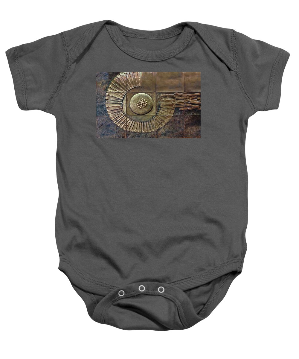 Copper Baby Onesie featuring the photograph What Lies Between by Andrea Kollo