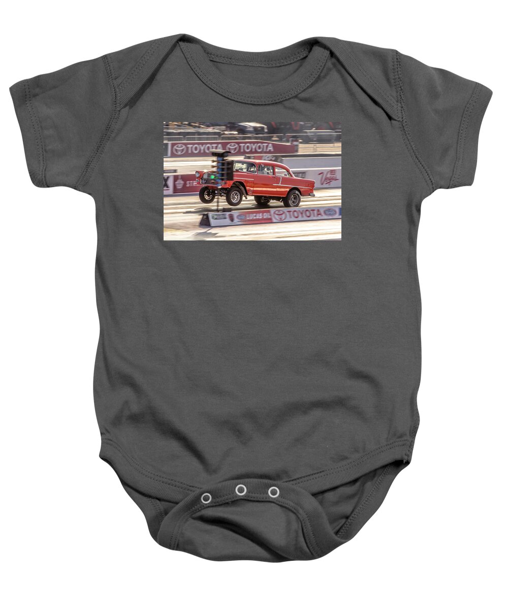 1955 Baby Onesie featuring the photograph Wheels up 55 by Darrell Foster