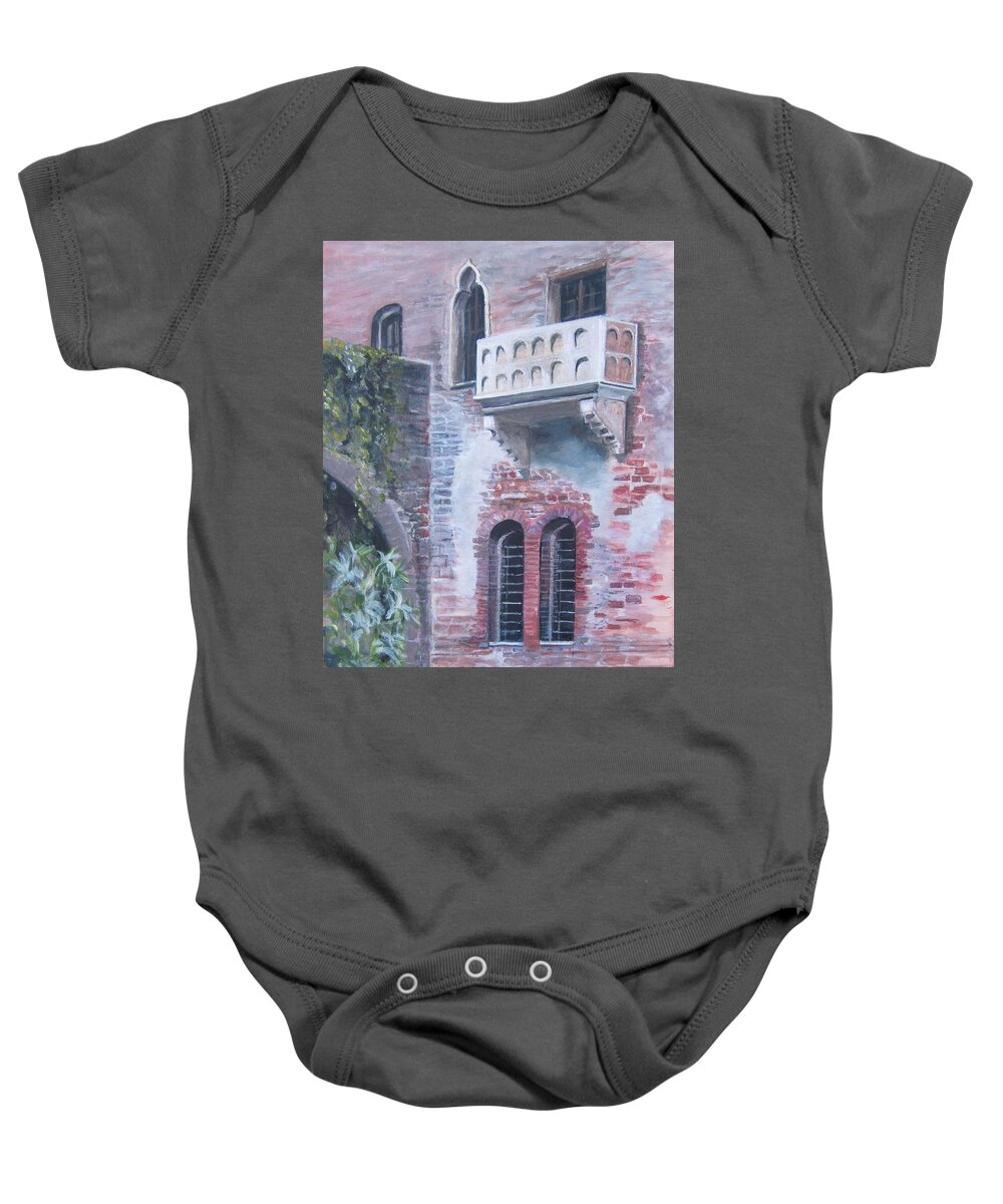 Painting Baby Onesie featuring the painting Where Art Thou Romeo by Paula Pagliughi