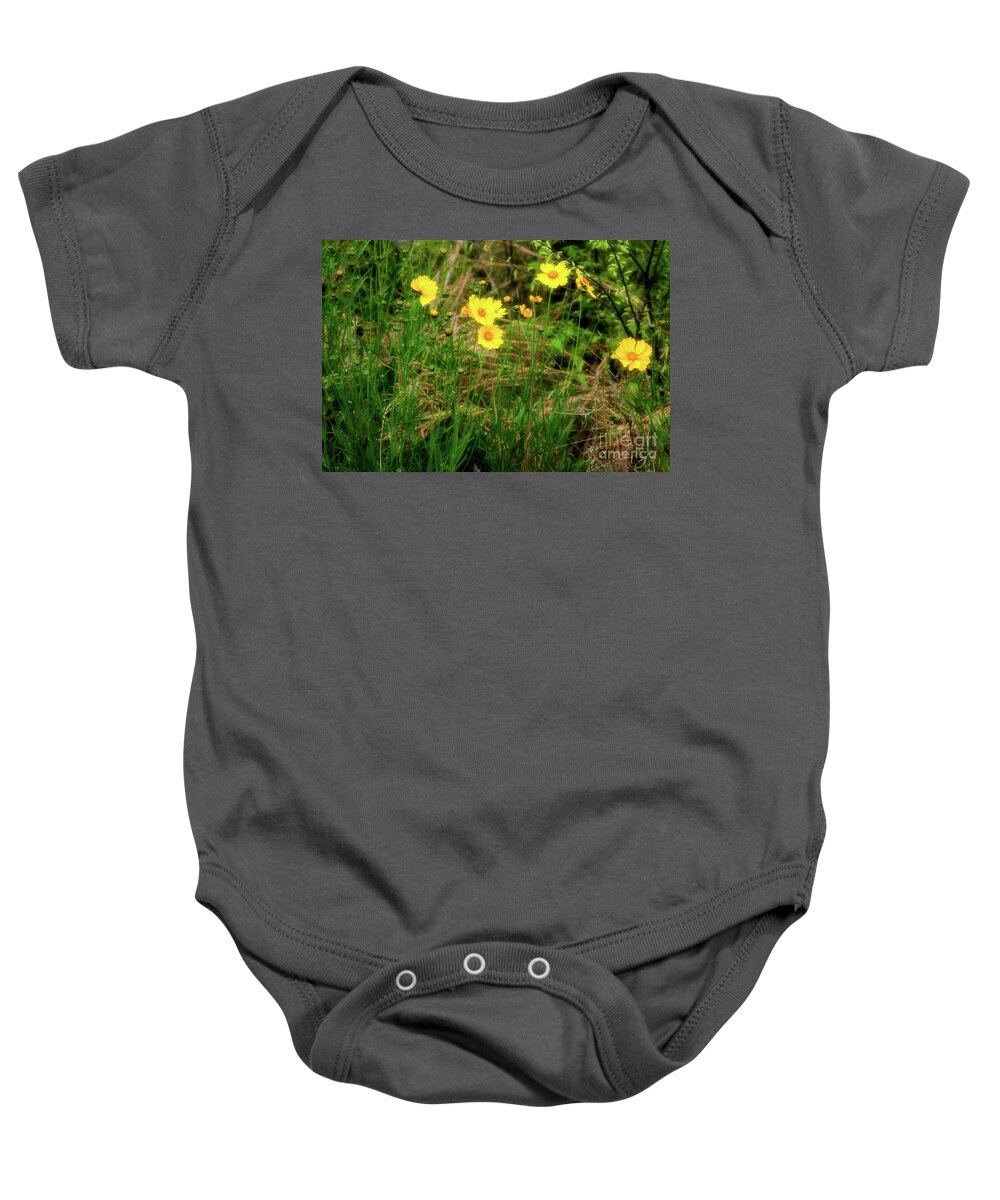 Wild Flowers Baby Onesie featuring the photograph Wild Flowers by Joan Bertucci